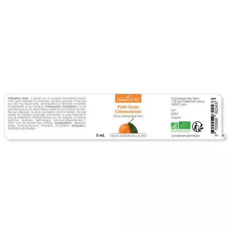 PETIT GRAIN CLÉMENTINIER - Huile essentielle BIO