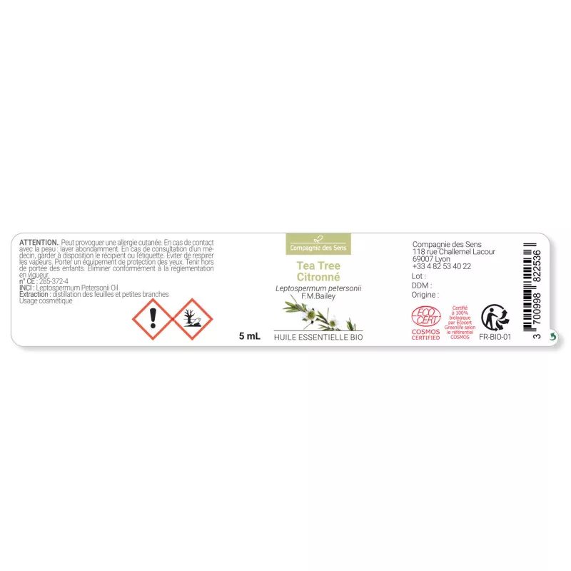 TEA TREE CITRONNÉ - Huile essentielle BIO