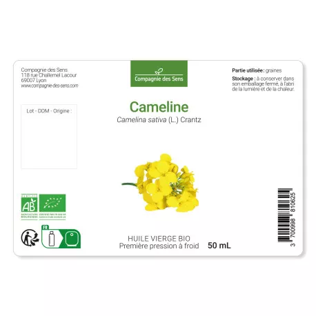 Cameline d'Espagne - Huile Végétale Vierge BIO - Flacon en verre