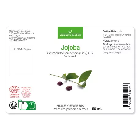 Jojoba - Huile Végétale Vierge BIO - Flacon en verre