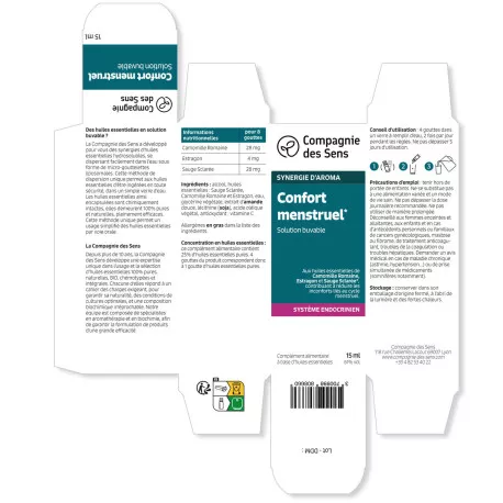 CONFORT MENSTRUEL - Huiles essentielles en solution buvable