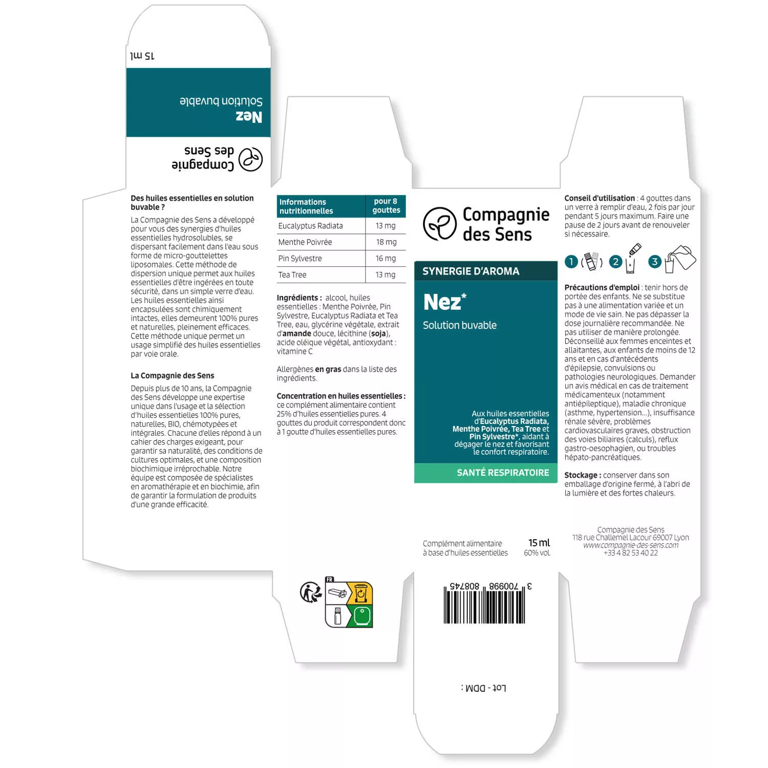 NEZ - Huiles essentielles en solution buvable