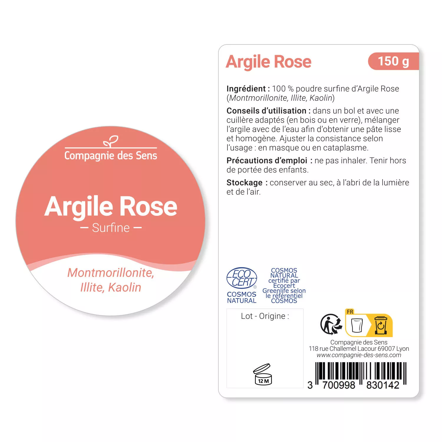 Argile Rose Montmorillonite - Poudre surfine