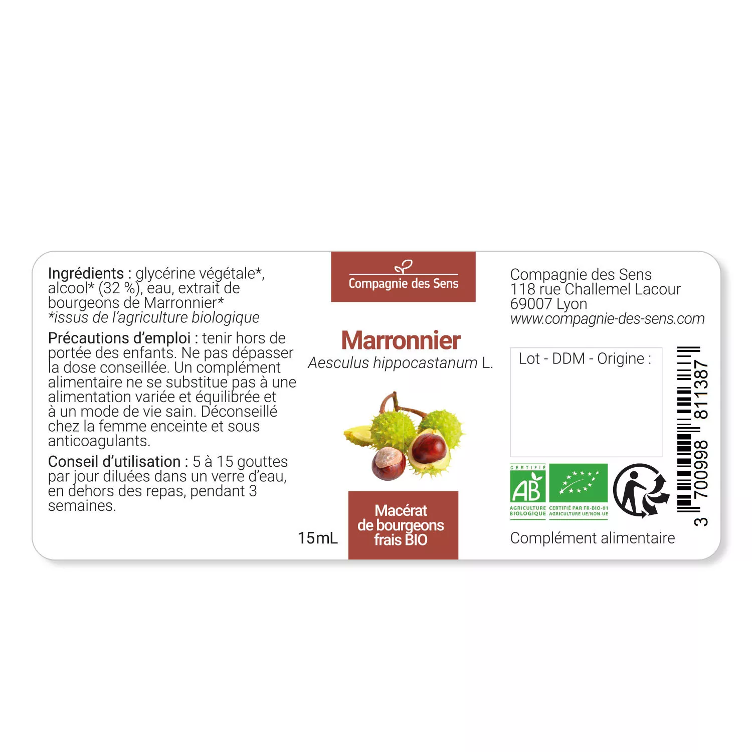 MARRONNIER - Macérat de bourgeons BIO