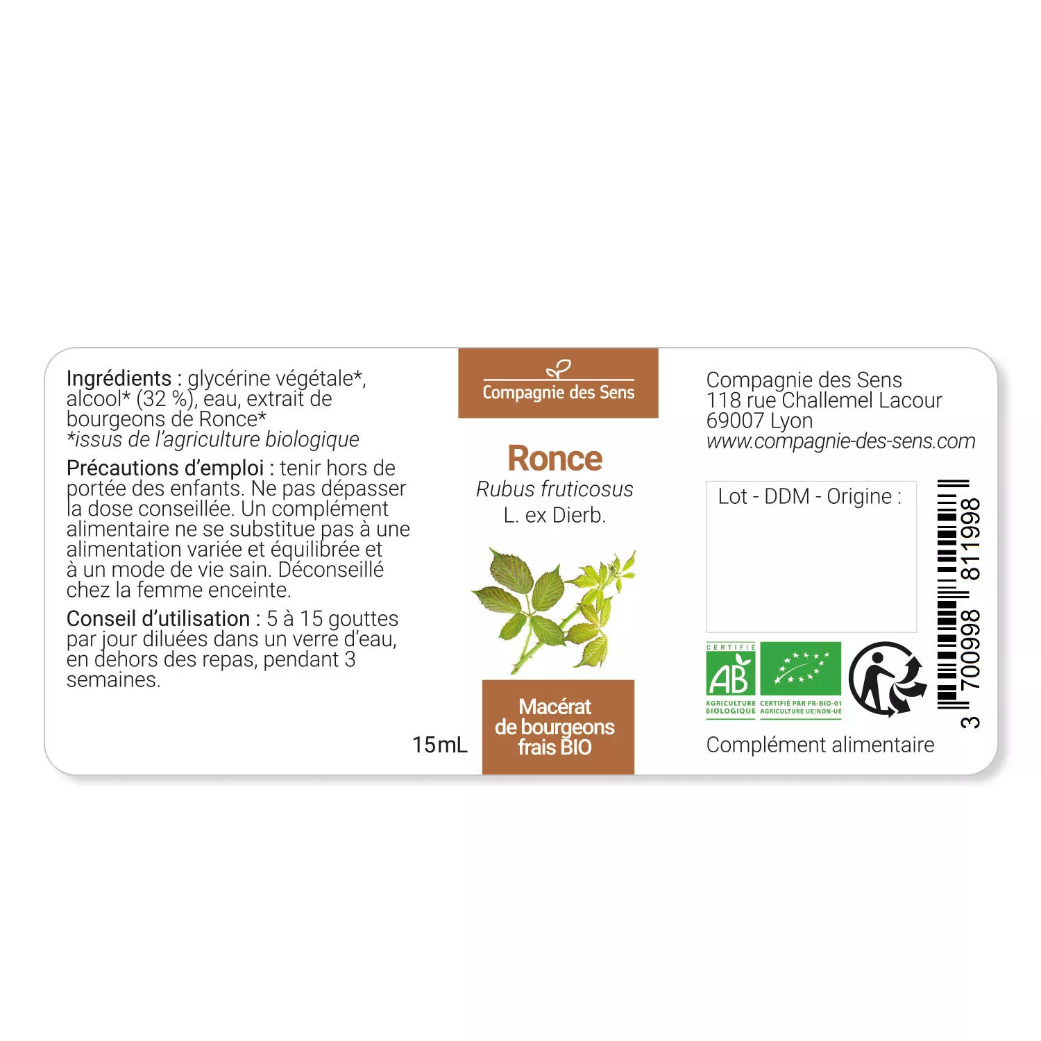 RONCE - Macérat de bourgeons BIO