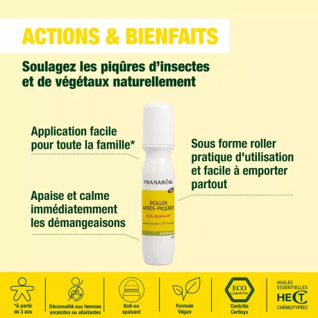 Roller Apaisant Piqûres BIO - Aux Huiles Essentielles