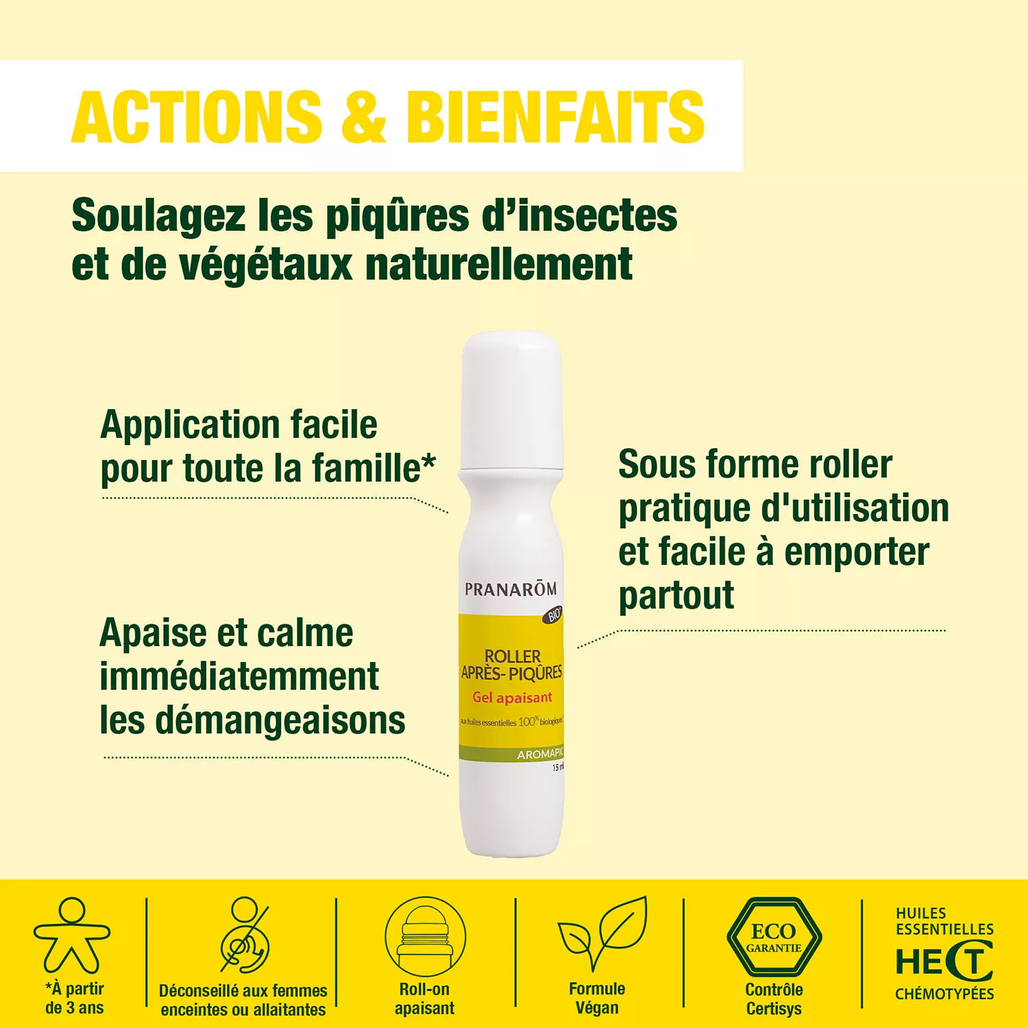 Roller Apaisant Piqûres BIO - Aux Huiles Essentielles