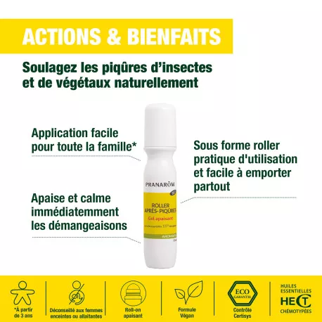 Roller Apaisant Piqûres BIO - Aux Huiles Essentielles