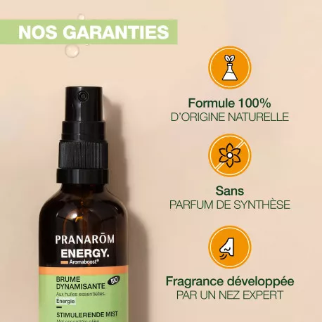 Brume d'Oreiller Energy BIO - Aux Huiles Essentielles