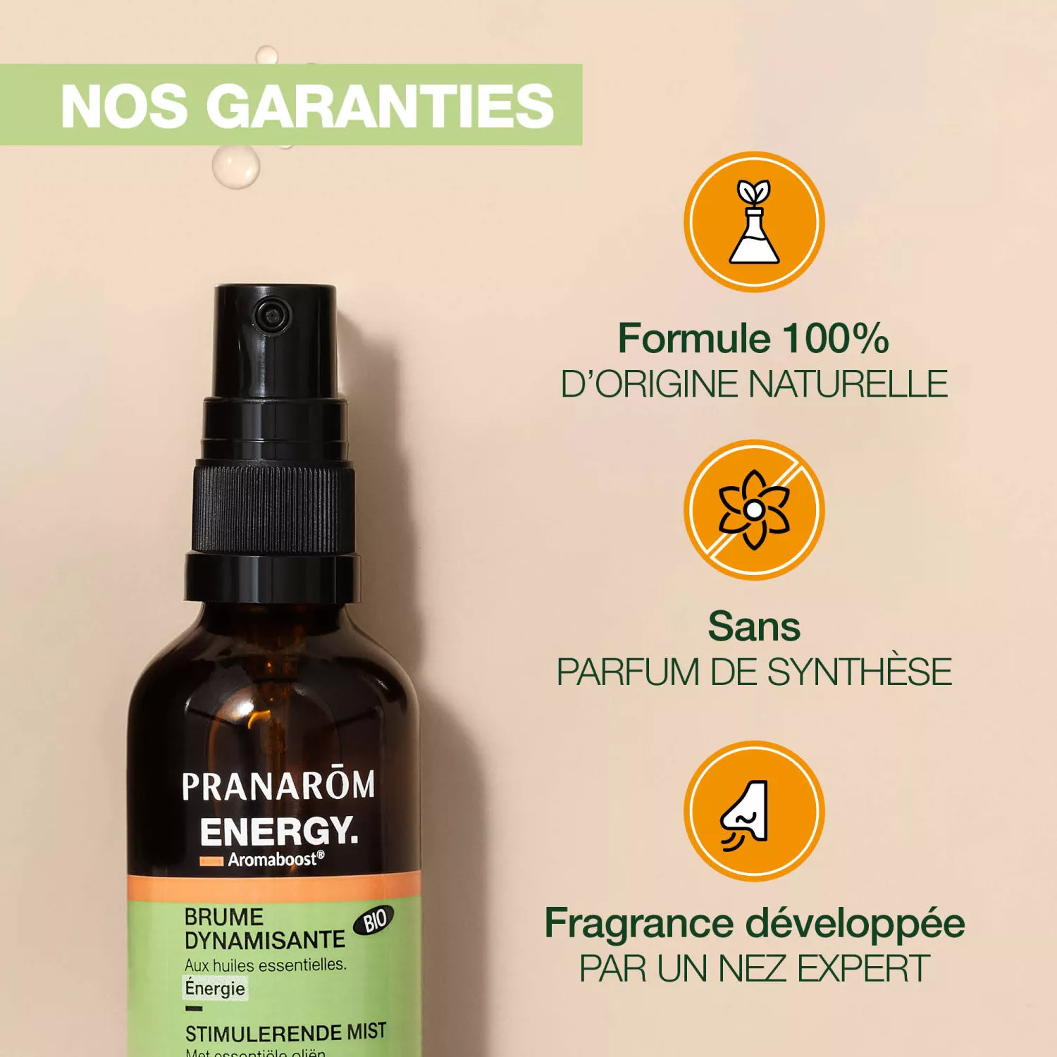 Brume d'Oreiller Energy BIO - Aux Huiles Essentielles