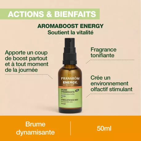 Brume d'Oreiller Energy BIO - Aux Huiles Essentielles