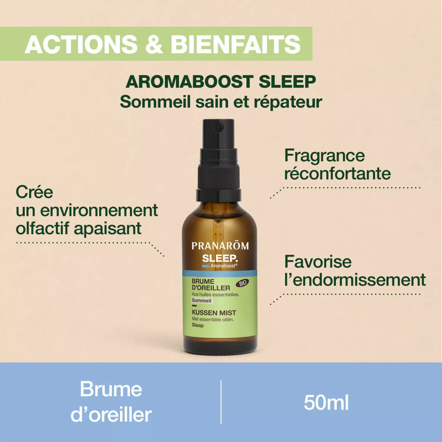 Brume d'Oreiller Sleep BIO - Aux Huiles Essentielles