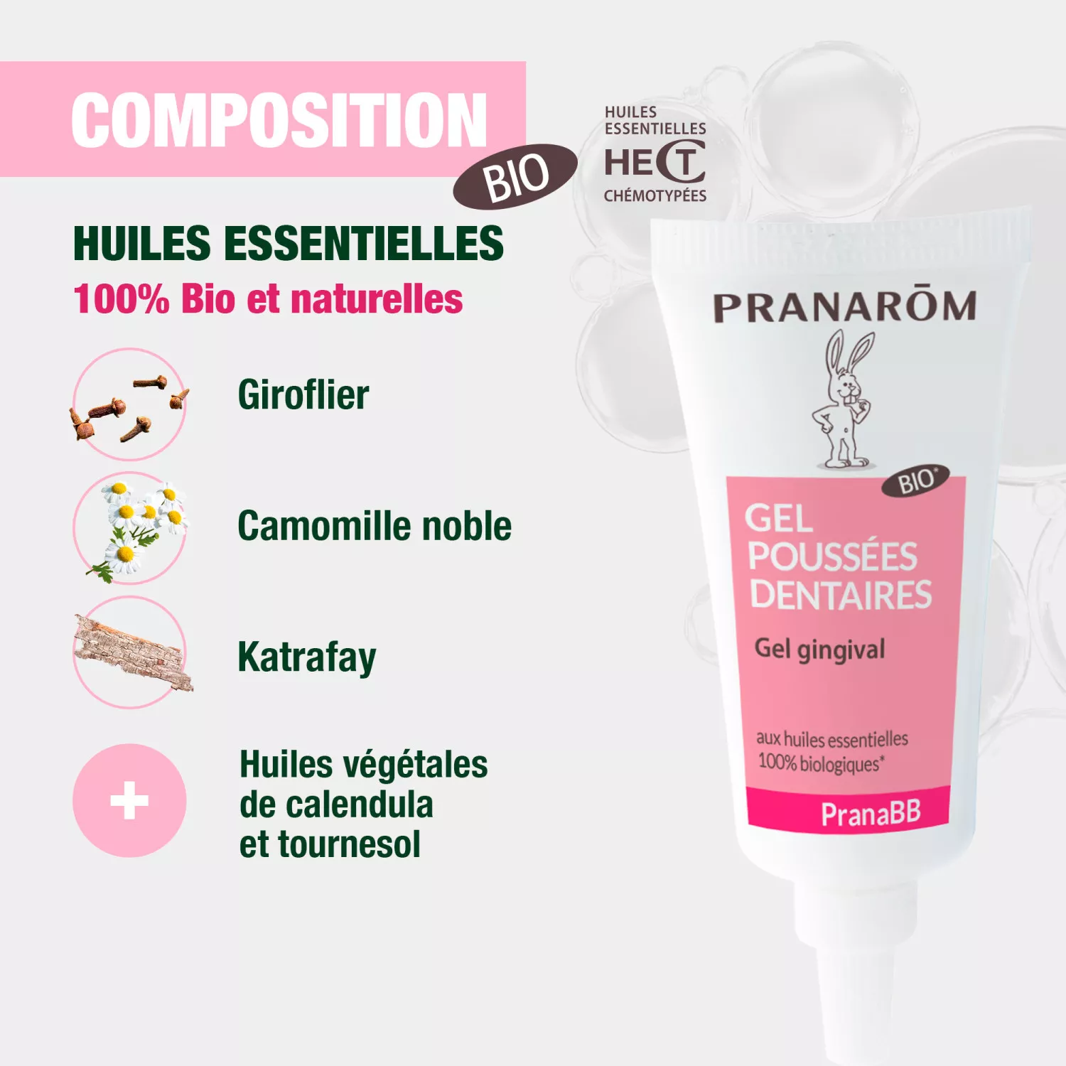 Gel Poussées Dentaires pour Bébé BIO - Aux Huiles Essentielles