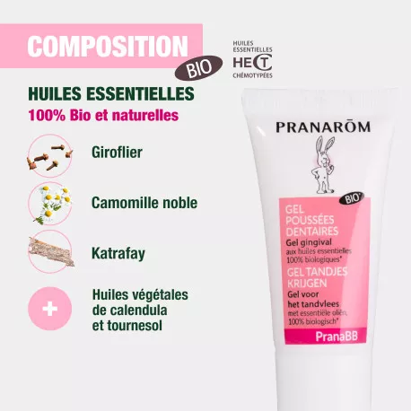 Gel Poussées Dentaires pour Bébé BIO - Aux Huiles Essentielles