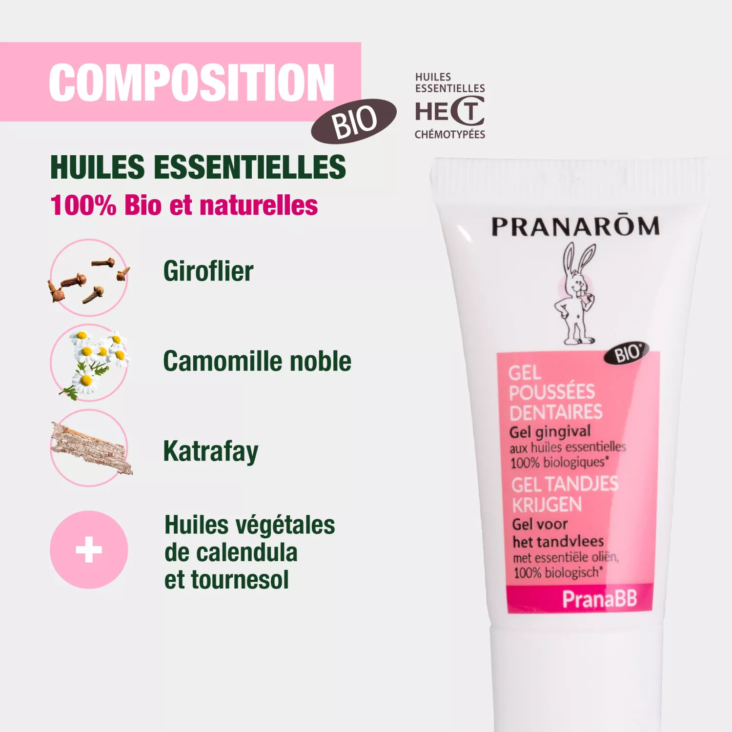 Gel Poussées Dentaires pour Bébé BIO - Aux Huiles Essentielles