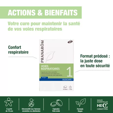Capsules Voies Respiratoires BIO - Aux Huiles Essentielles