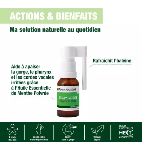 Spray Gorge Apaisant BIO - Aux Huiles Essentielles
