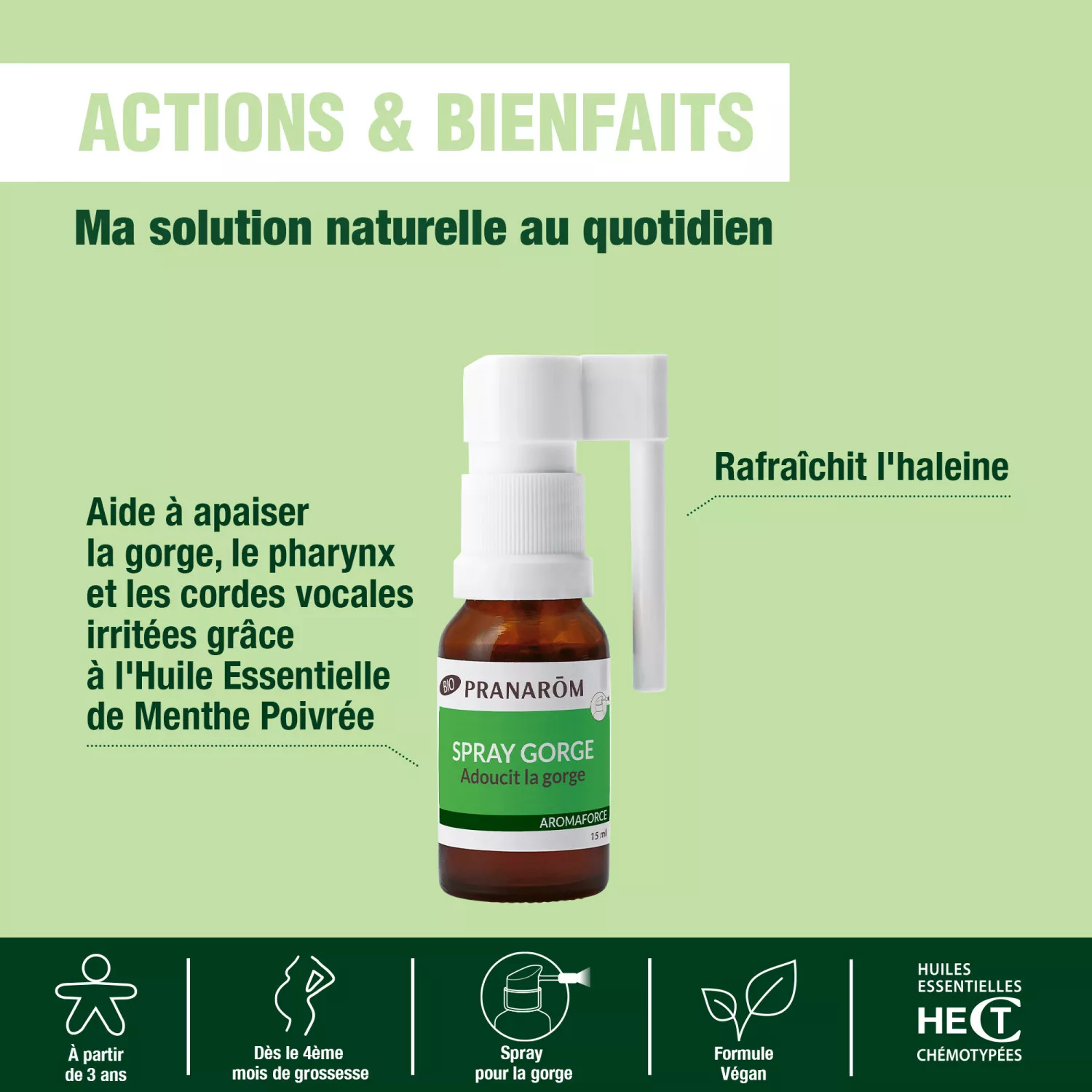 Spray Gorge Apaisant BIO - Aux Huiles Essentielles