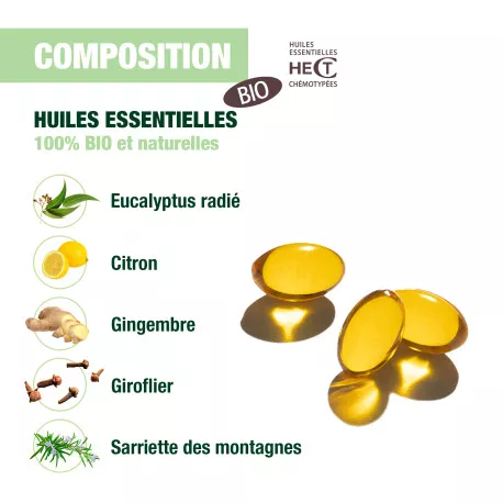 Capsules Système Immunitaire BIO - Aux Huiles Essentielles