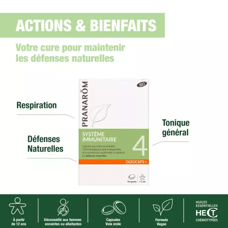 Capsules Système Immunitaire BIO - Aux Huiles Essentielles