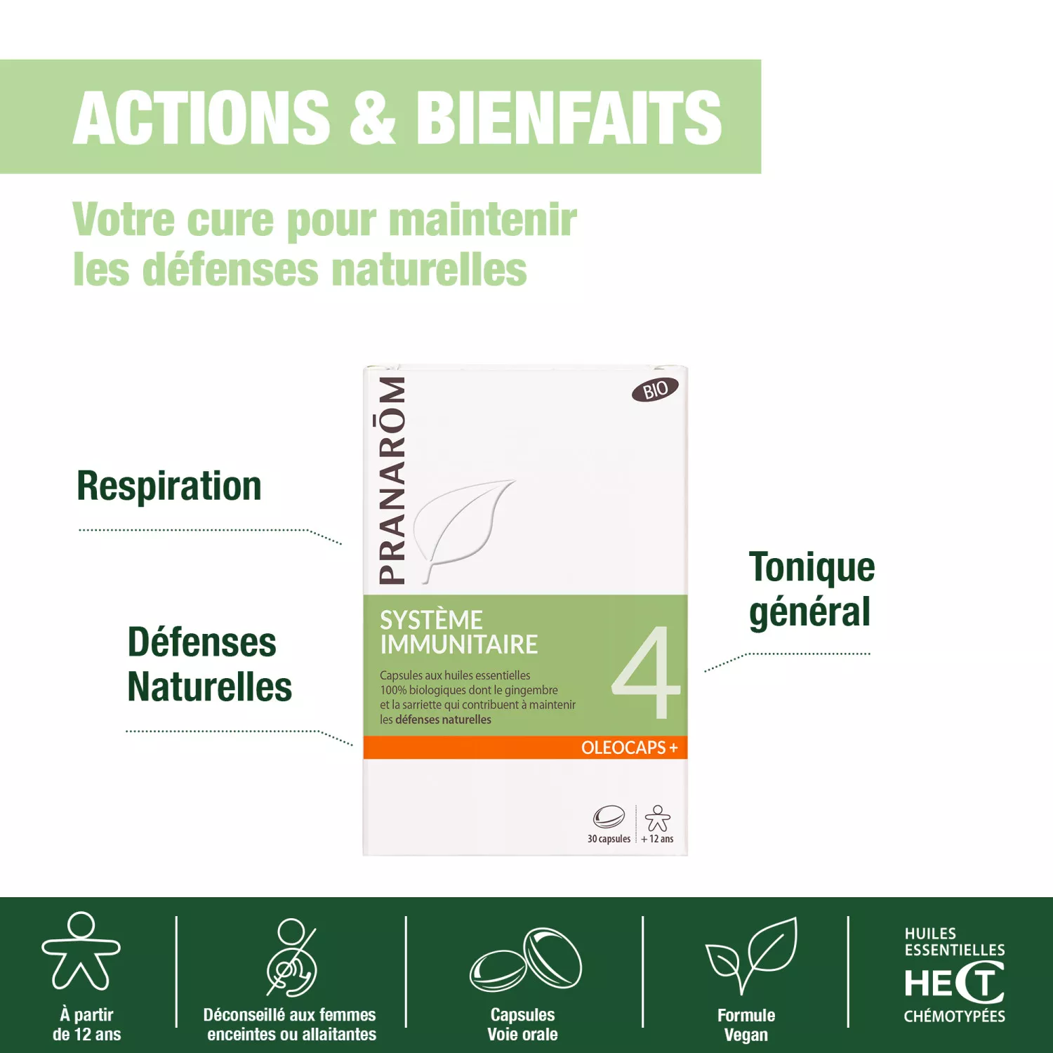 Capsules Système Immunitaire BIO - Aux Huiles Essentielles