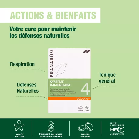 Capsules Système Immunitaire BIO - Aux Huiles Essentielles