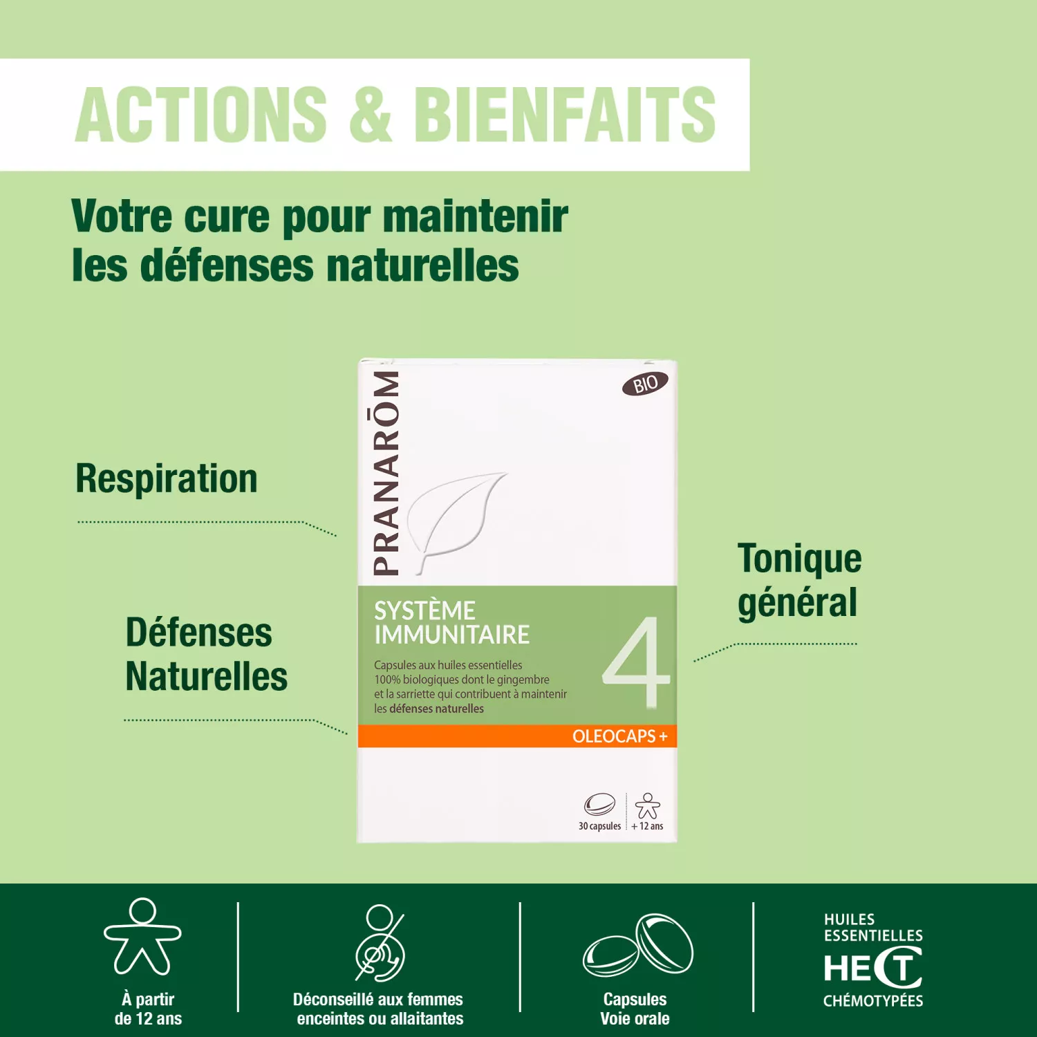 Capsules Système Immunitaire BIO - Aux Huiles Essentielles