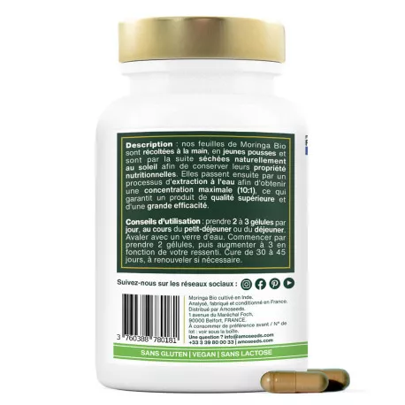 Moringa BIO Haute Concentration - Gélules Végétales