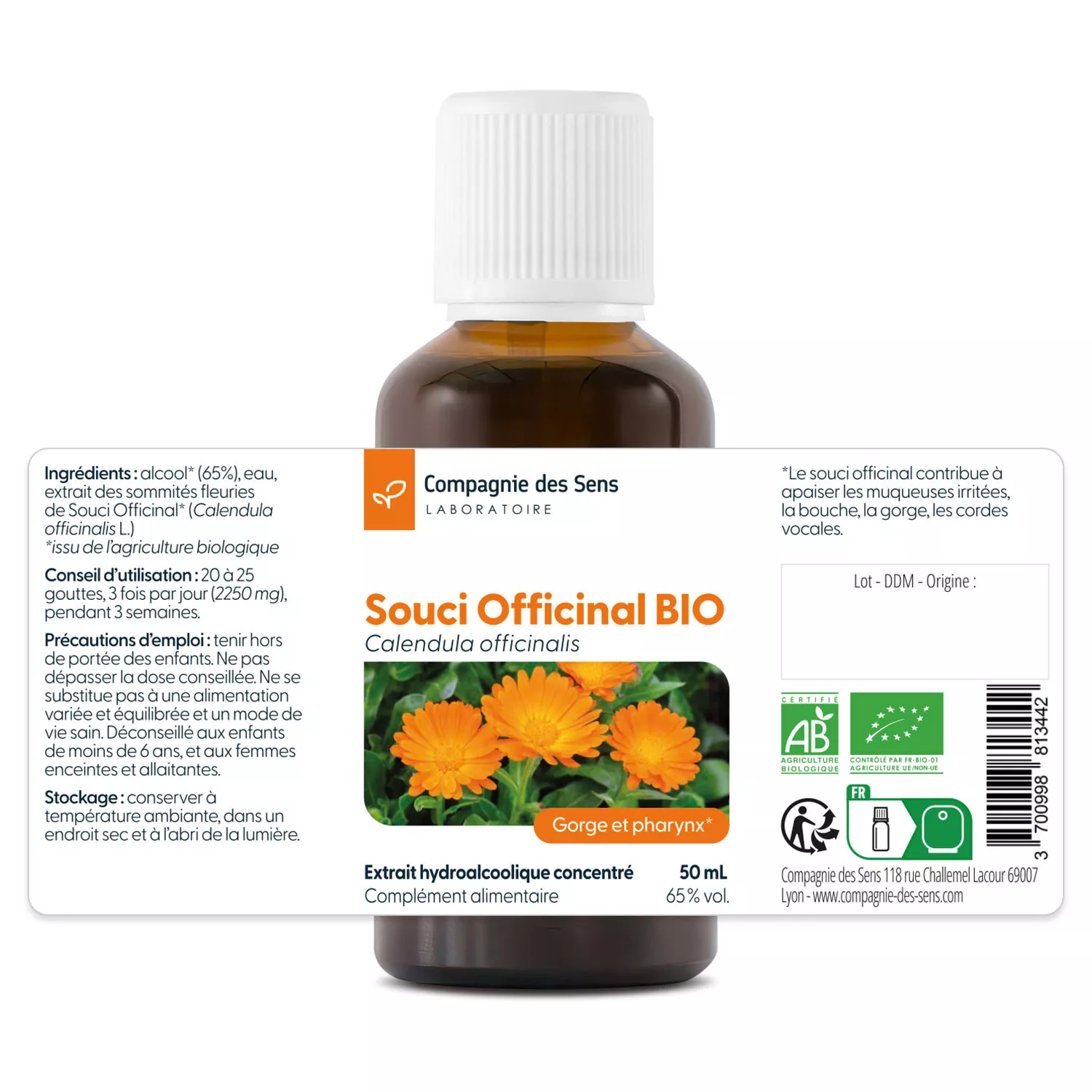 Souci officinal - Teinture mère BIO