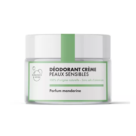 Déodorant Crème Peau Sensible Mandarine - Clémence & Vivien