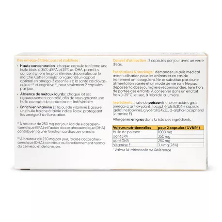 Oméga 3 - formule concentrée - 1 mois de cure intensive
