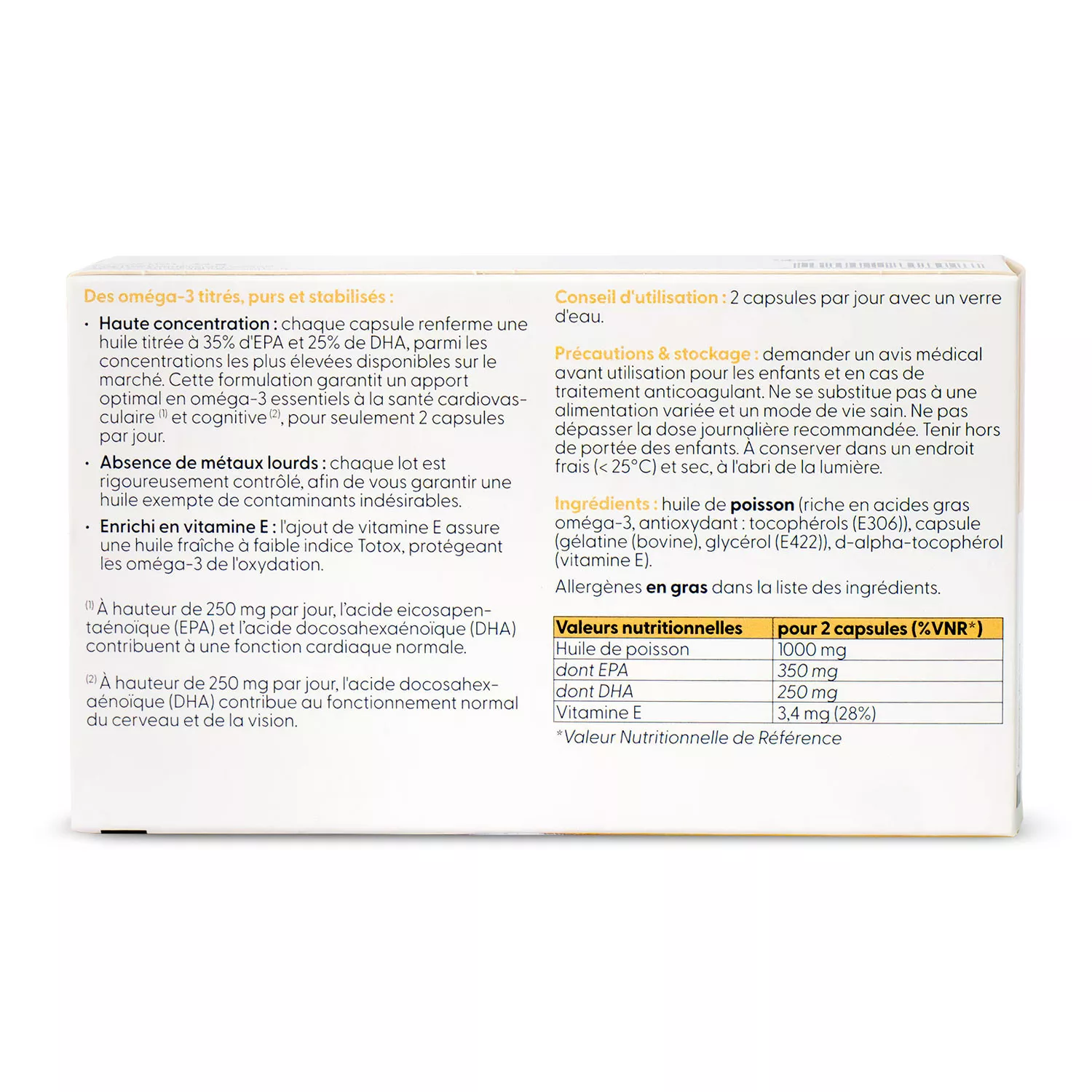 Oméga 3 - formule concentrée - 1 mois de cure intensive