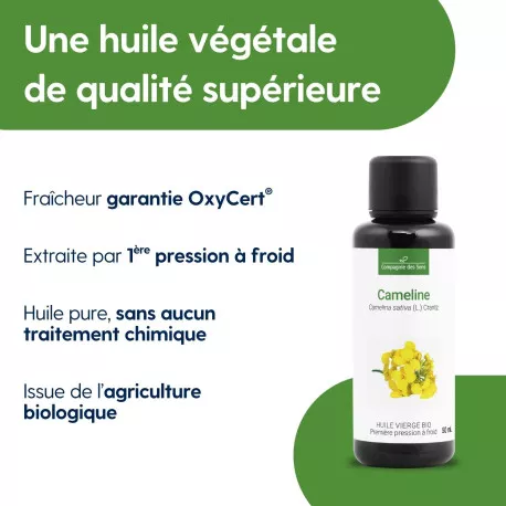Cameline d'Espagne - Huile Végétale Vierge BIO - Flacon en verre