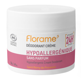 Déodorant crème hypoallergénique bio 