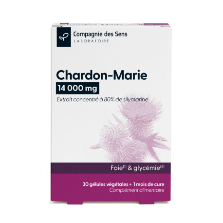 Chardon Marie titré à 80 % de silymarine - 30 gélules végétales