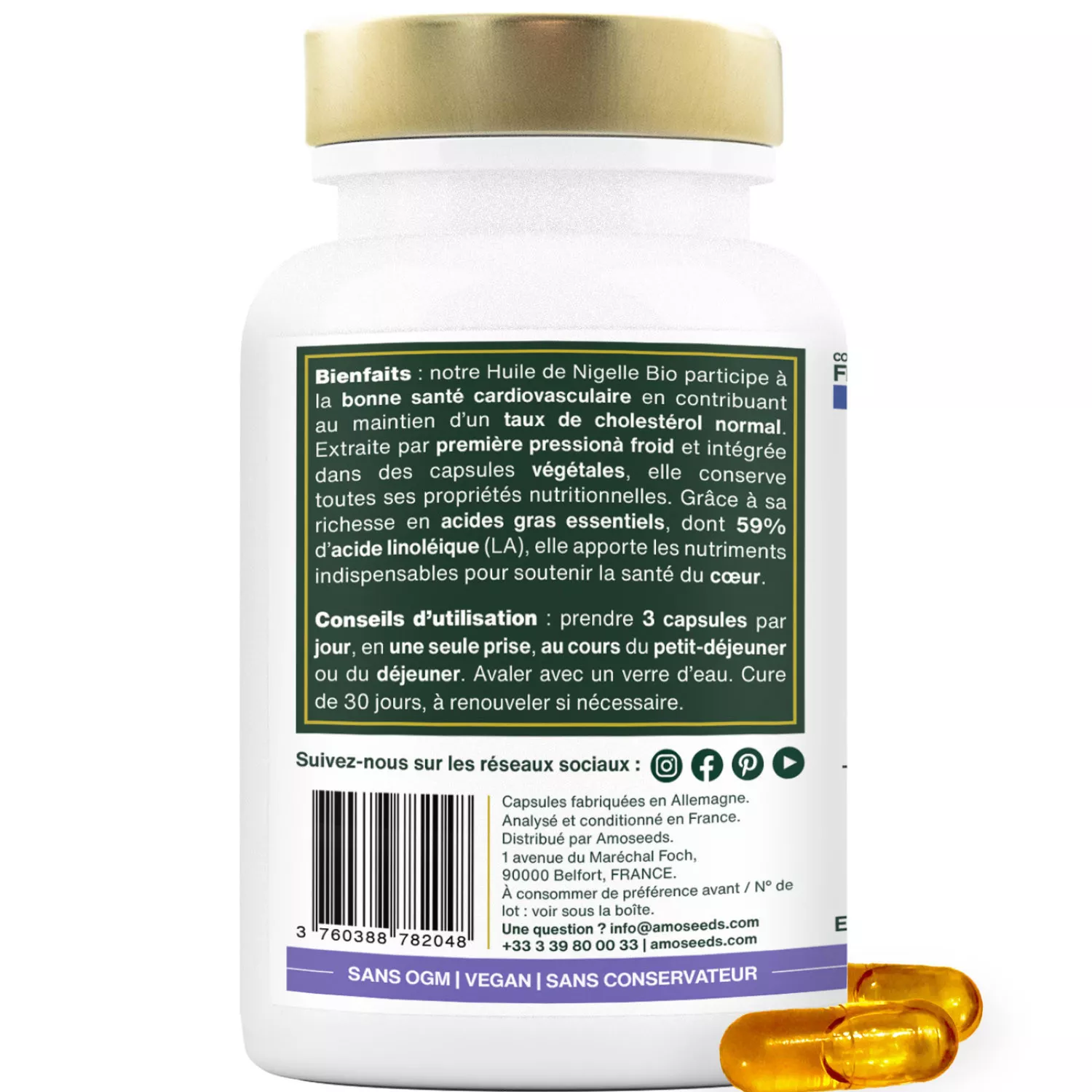 Huile de Nigelle BIO - Capsules