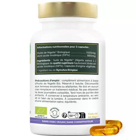 Huile de Nigelle BIO - Capsules