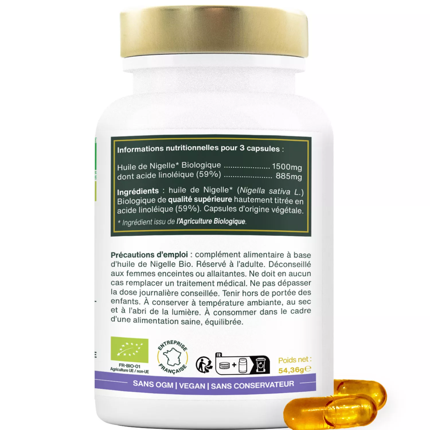 Huile de Nigelle BIO - Capsules