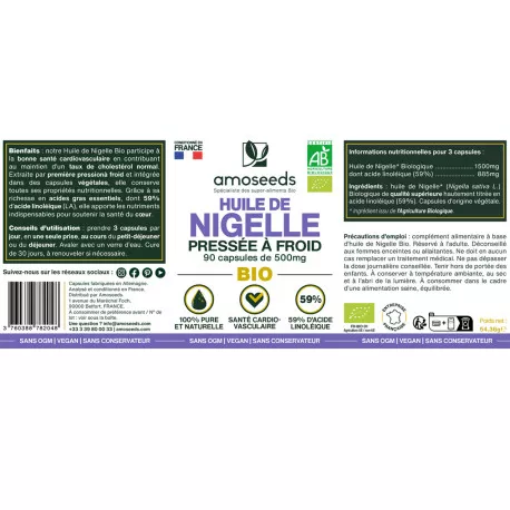 Huile de Nigelle BIO - Capsules