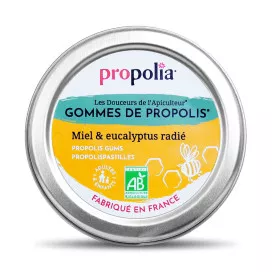 Gommes de propolis bio miel et eucalyptus radié