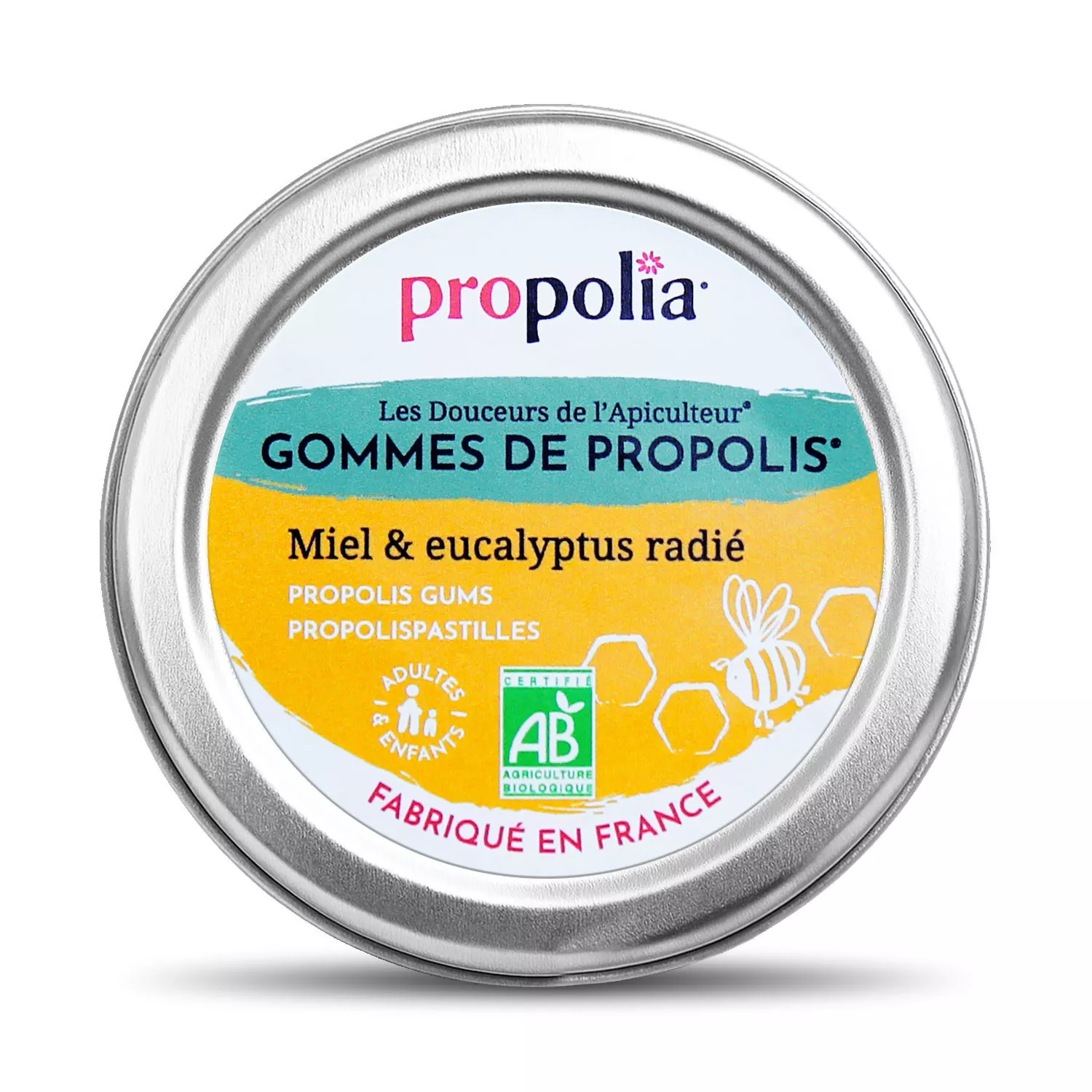 Gommes de Propolis BIO Miel et Eucalyptus radié - Propolia