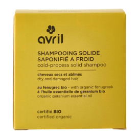 Shampooing solide à froid cheveux secs et abîmés bio 