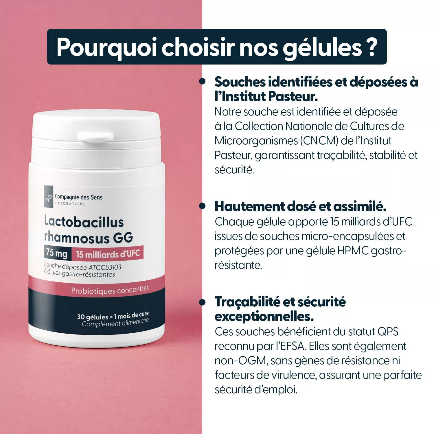 Lactobacillus rhamnosus 15 Milliards d'UFC - Gélules gastro résistantes