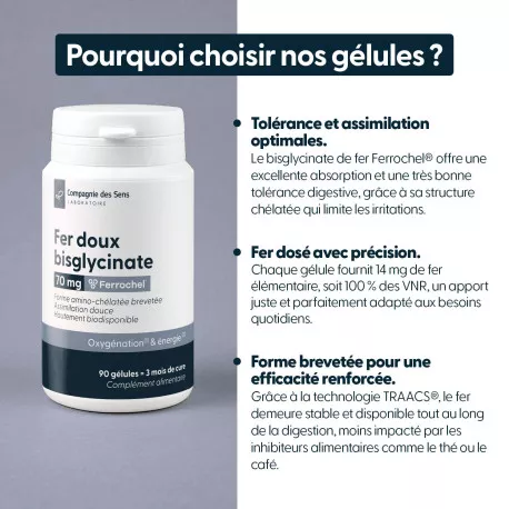 Fer bisglycinate Ferrochel - 14mg