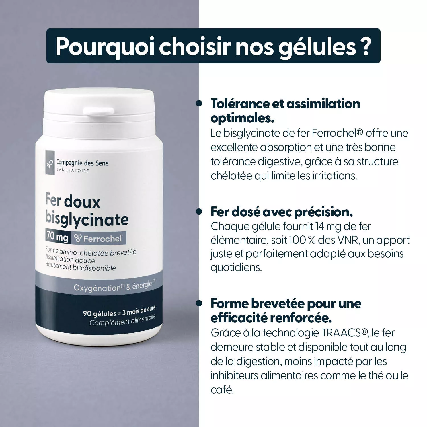 Fer bisglycinate Ferrochel - 14mg