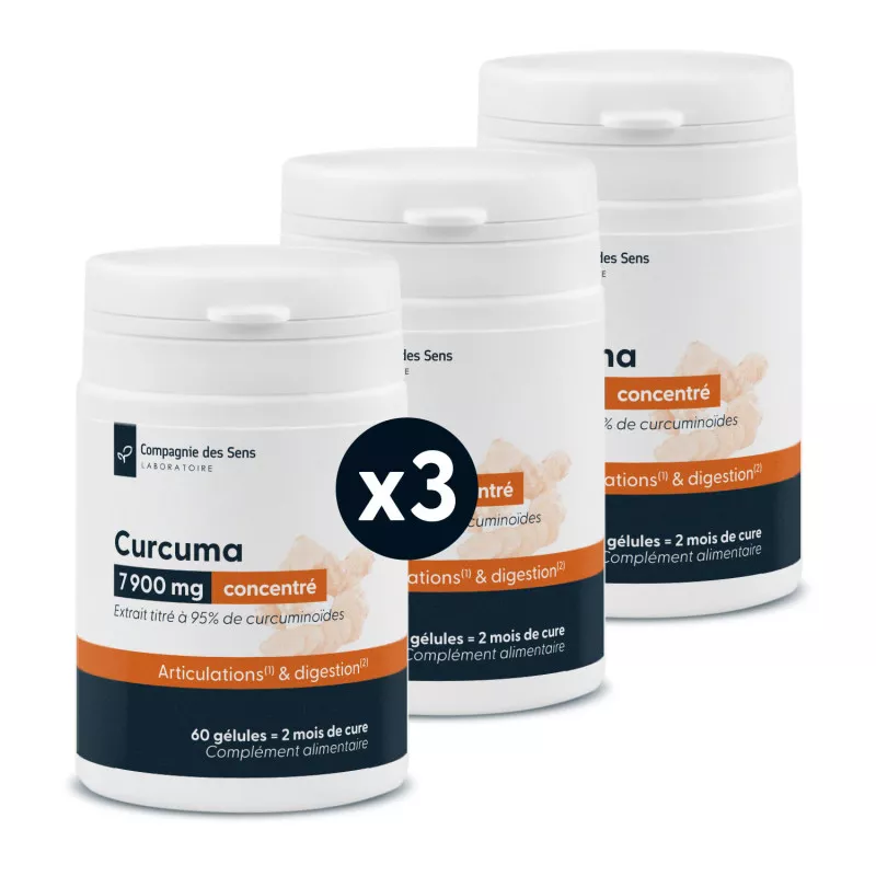 Curcuma titré à 95 % de curcumine - Gélules végétales