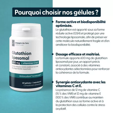 Glutathion liposomal - Gélules végétales