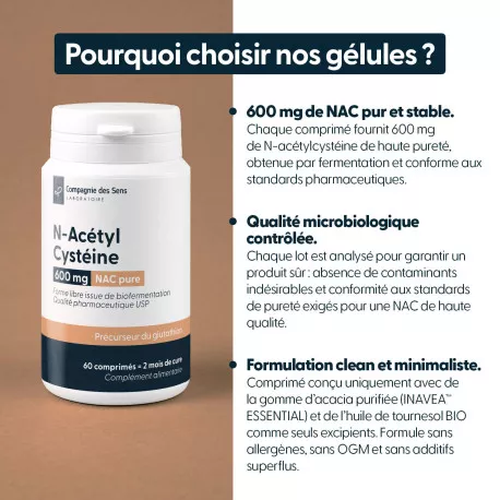 NAC (N acétyl cystéine) - Comprimés bâtonnets