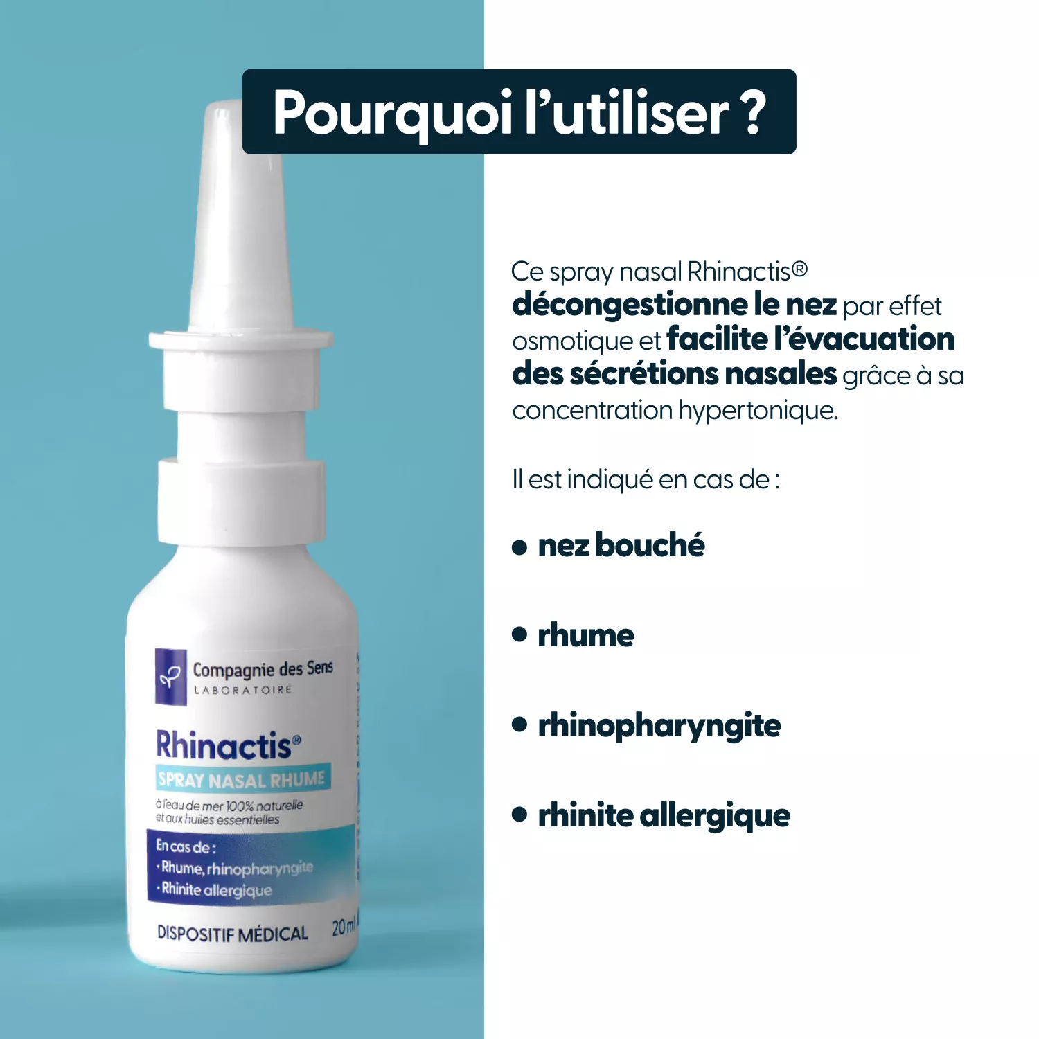Rhinactis® Spray Nasal Rhume - Dispositif médical