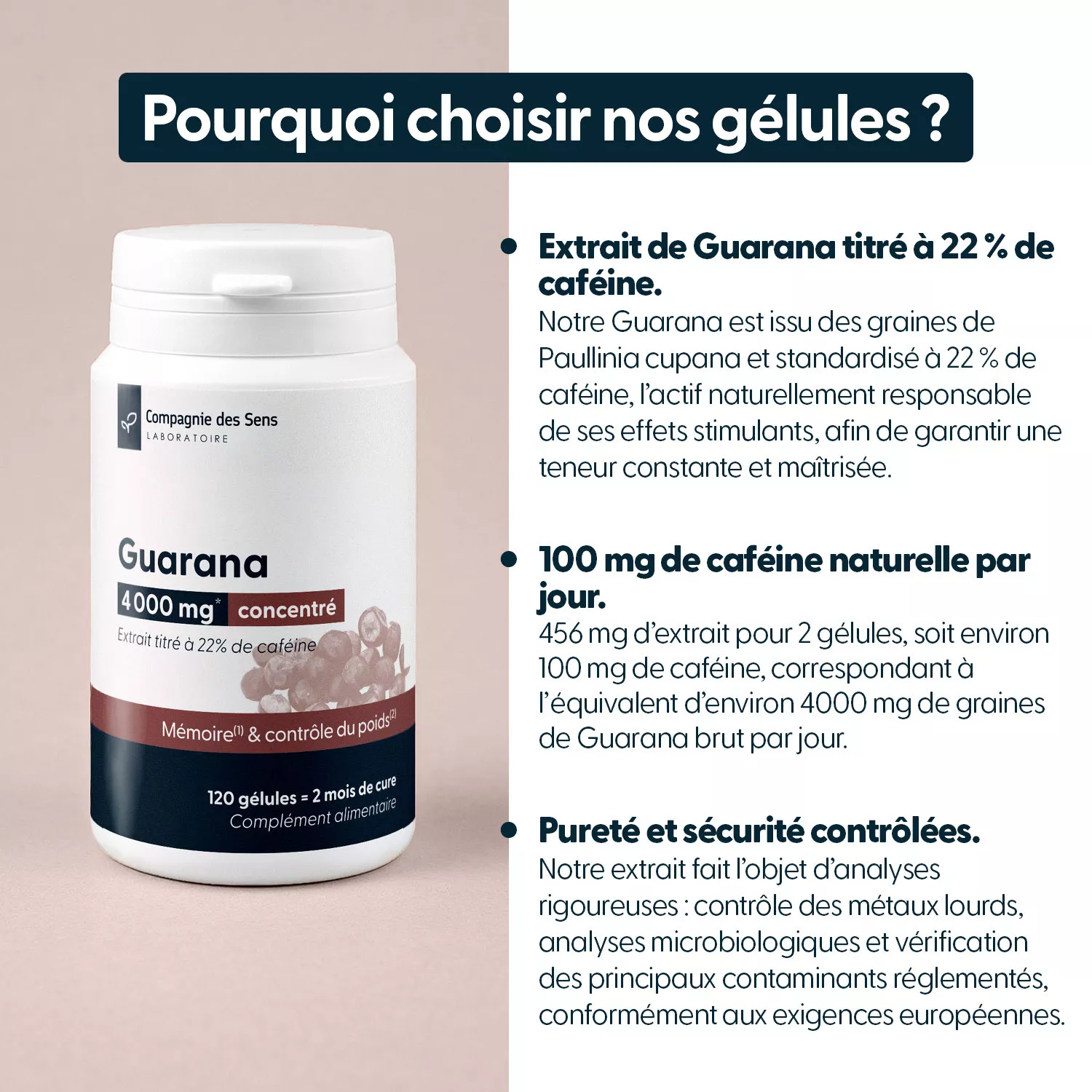 Guarana concentré - Titré à 22 % de caféine